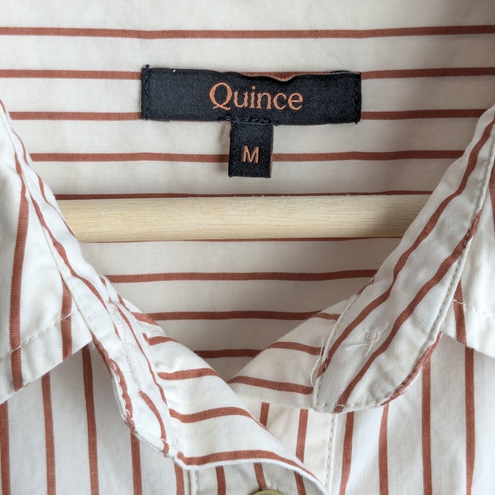 Quince • Organic Cotton Poplin Drop Waist Shirt Dress - Picture 5 of 9